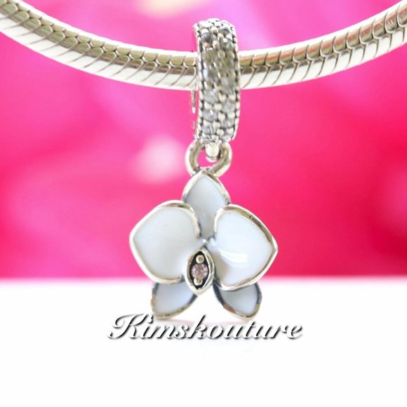 Pandora Orchid Charm 791554EN12 - Picture 2 of 2